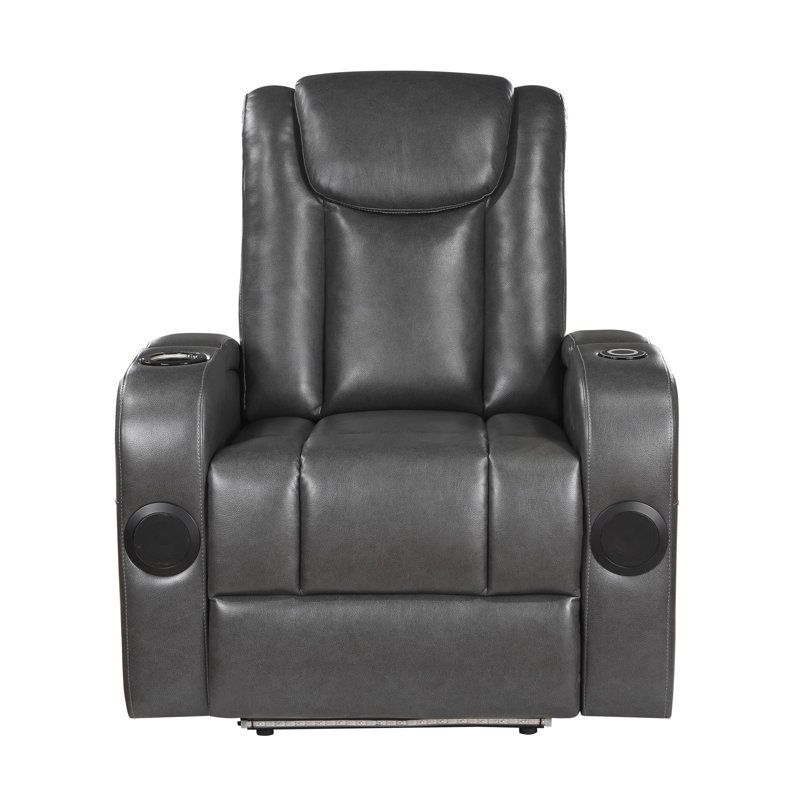 Fauteuil inclinable électrique standard en cuir végétalien Demetrial