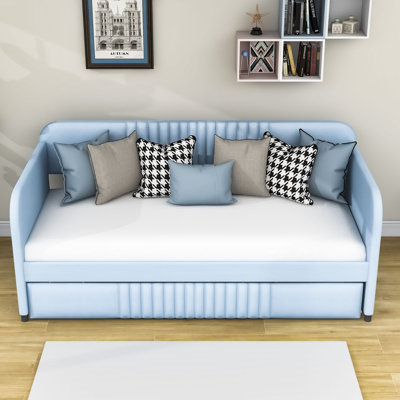 Dhanisha Twin Size Upholstered Daybed With Twin Size Trundle