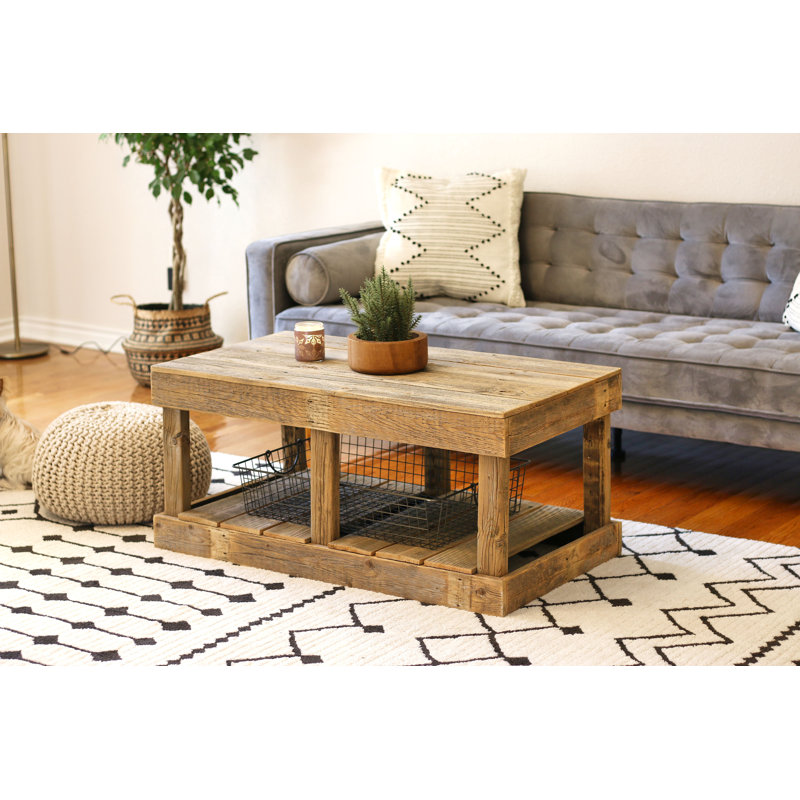 Arleine Solid Wood Top Single Coffee Table
