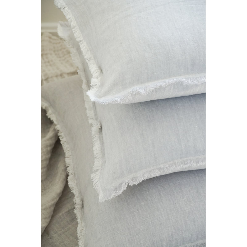 Luxe Lumbar Pillow Cover & Insert, Light Gray, Down Blend