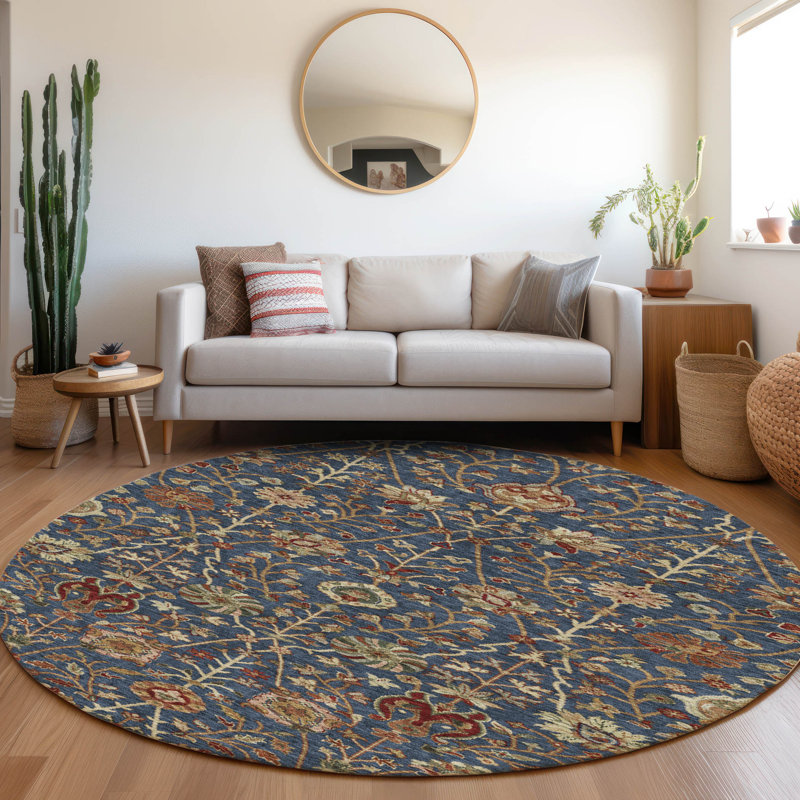 Tapis intérieur / extérieur bleu Muse , 8 pi x 8 pi
