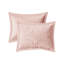 Édredon simple Blush - fausse fourrure médaillon brodé