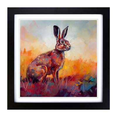 Hare Color Field Painting No.1 - Framed Print