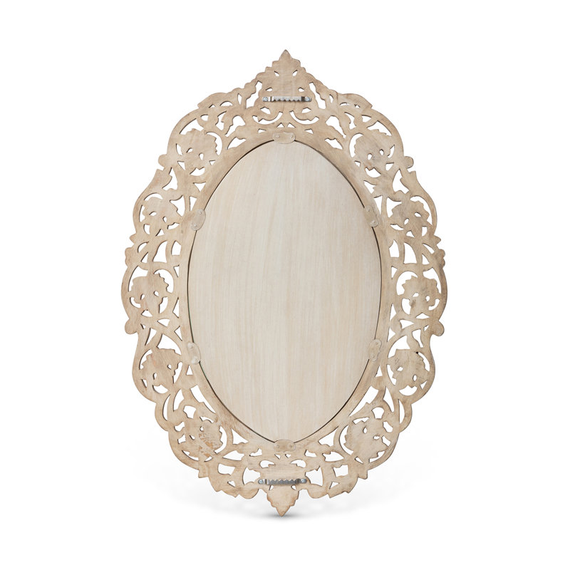 Vichy Oval Solid Wood Wall Mirror