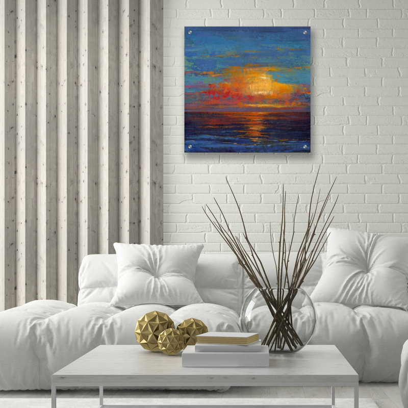 «Sun Down I» par Tim O'Toole, art mural en verre acrylique, H 24 po x l 24 po x P 0,2 po