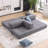 Fold Out 78.5" 3 - Seater Futon With 2 Pillows, Convertible Bed, Foam Spring Floor Mattress, For Living Room, Apartment, Office, Grey Corduroy, Flexible Combination Couch Mattress-404145963
