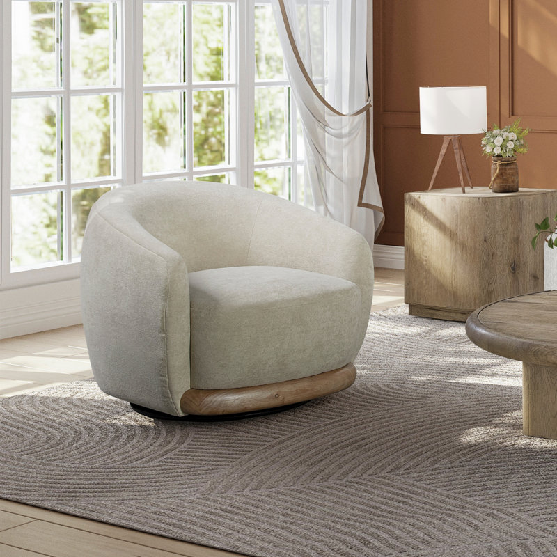 Chaise pivotante en bois - plume d'Amazonie
