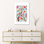 «Winter Birds Robins Christmas Snow», reproduction d'art mural - papier d'art encadré