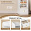 38cm W Metal Bedside Table-1638785915
