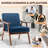 Blue Velvet Mid-century Style Chair, Stable Solid Wood Frame, , For Bedroom, Living Room, Reading Space, Quick Assembly Appliance Chair With Frame Area And Balcony,