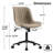Armless Swivel Office Chair Faux Leather Upholstered Waterproof Desk Chair Ergonomic Adjustable Computer Chair-1106344805