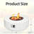 Romance Blaze Modern 50000 BTU Round Propane Outdoor Propane Fire Pit Table with Lava Rocks, Rain Cover and Steel lid,White-361773285
