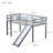 Twin Low Loft Bed With Slide & Safety Guardrails For Kids-1761036975