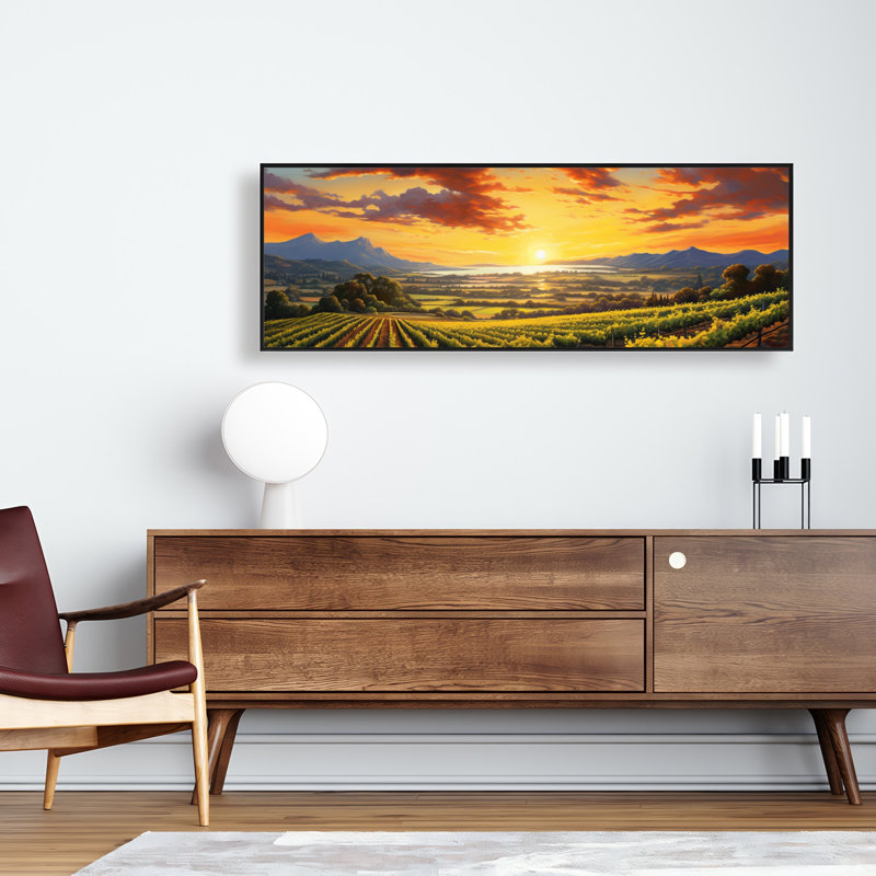 Time to Sleep - Modern Landscapes Framed Canvas Decor, 49.25" H x 17.25" W