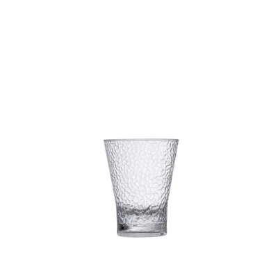 Hammered Double 10 oz. Plastic Whiskey Glass