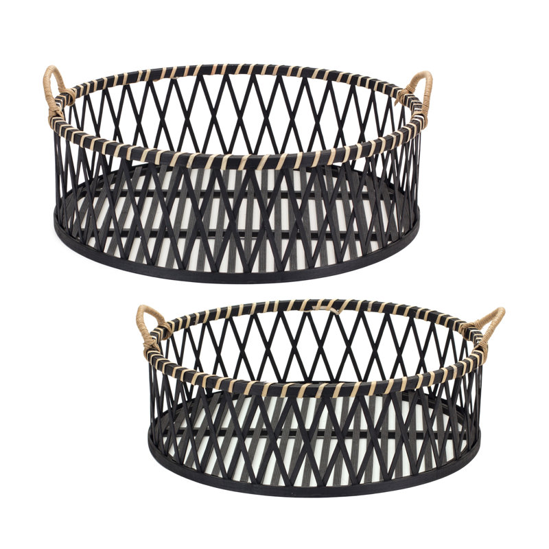 Barchov 2 Piece Ottoman/Coffee Table Tray Set