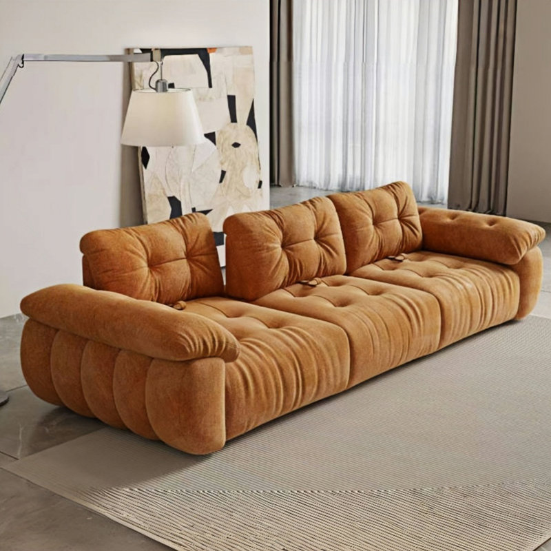 Mid-Century Adjustable Backrest Seat Depth Sofa