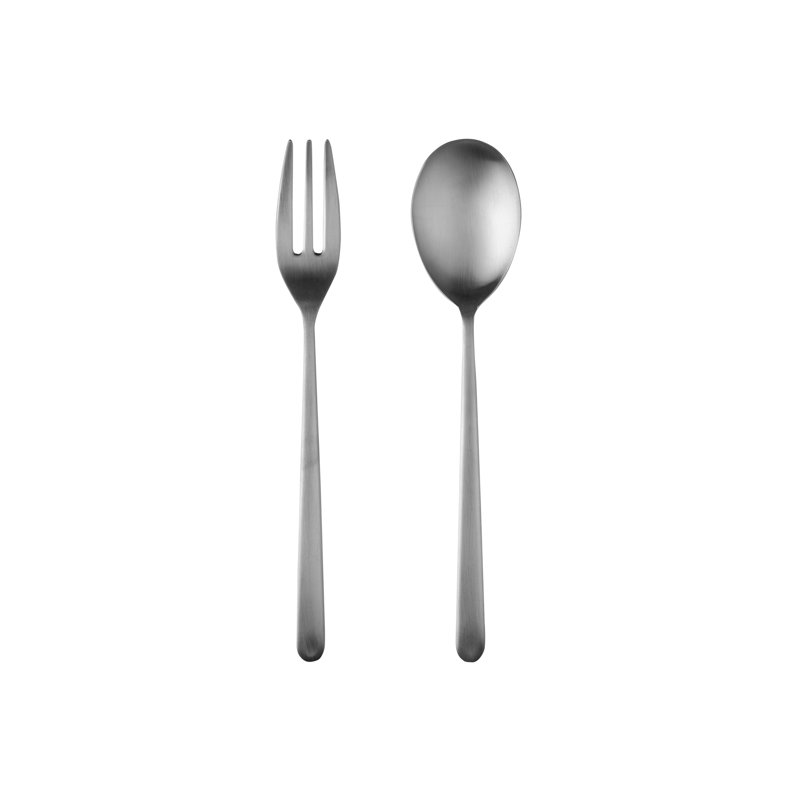 Linea 2 Piece Stainless Steel Hostess Set, Ice Silver
