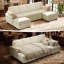 Canapé-lit modulaire en U en chenille de 104 po avec lit escamotable et deux repose-pieds avec rangement Macleod-1064631228