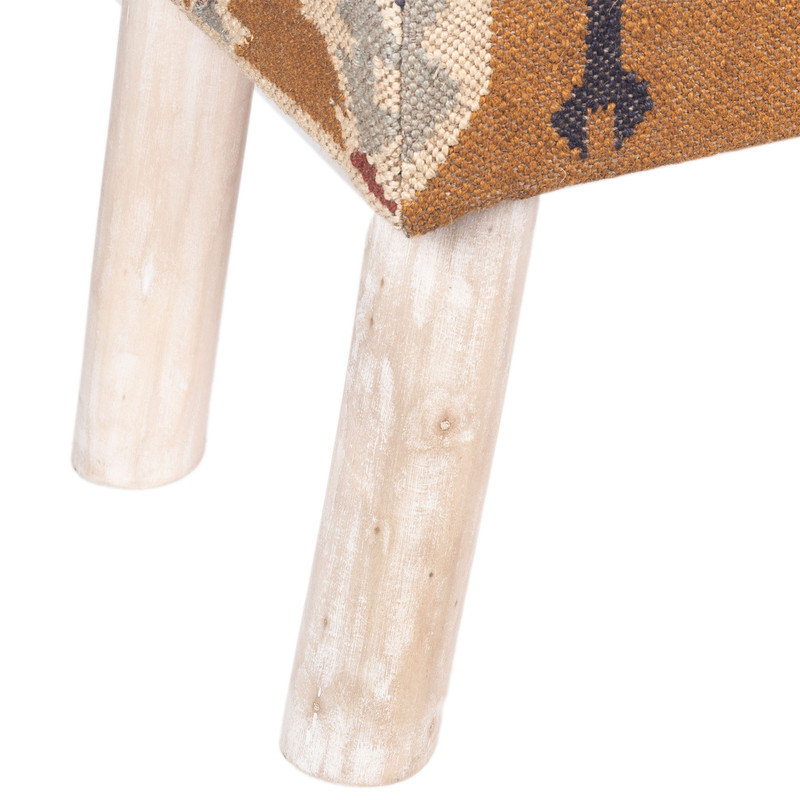 Banc rembourré Myo, Brun/beige