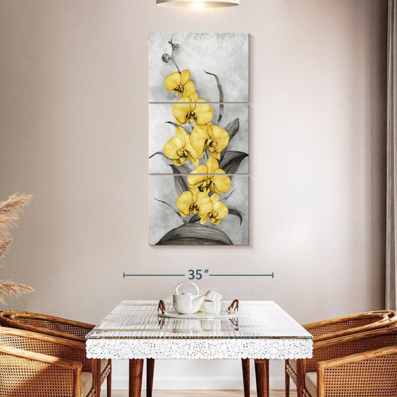 Orchidées sauvages, H 27 po x l 12 po