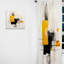 Grey Yellow Minimalism Purity Of Form I - Minimalism Abstract Room Darkening Curtain - 1 Panels-107565247