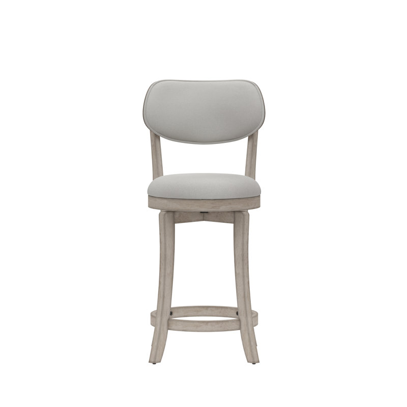 Tabouret de bar et de comptoir pivotant Neriah, Tabouret de comptoir (assise de 26 po de hauteur), Gris vieilli