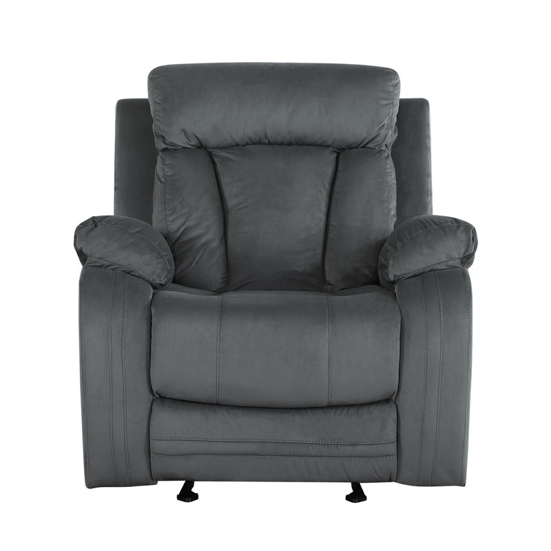 Fauteuil inclinable en tissu de microfibre transitionnel, Gris