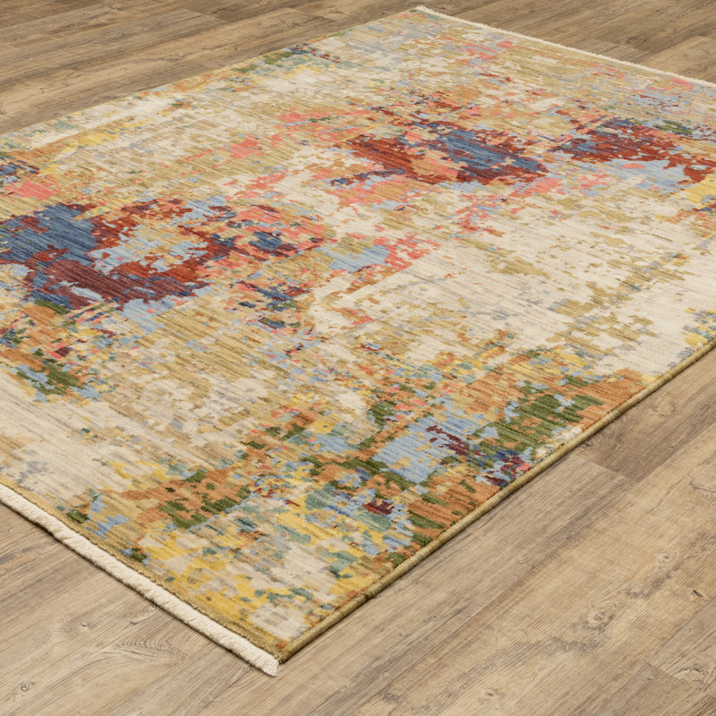 Truffi Abstract Indoor Rug, Rectangle 6'7" x 9'6"