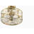  Klout 22 inch Indoor Ceiling Fandelier with LED Light Kit and Remote Control - Satin Brass with Clear blades-57864132
