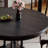 French elegant solid wood round table set