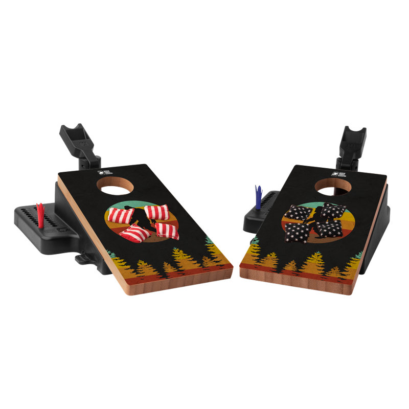 Retro Sasquatch Double Chuck Mini Cornhole Tabletop Game