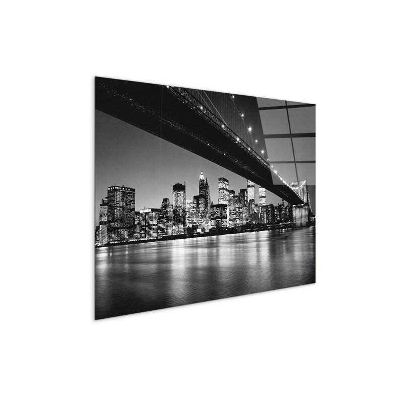 New York Reflexion By Art Studio 58×78 Cm CrystalArt Acrylic Material Glass Effect, Frameless Panel, Lightweight Ready To Hang by Art Studio - No Frame Print Set on Plastic / Acrylic