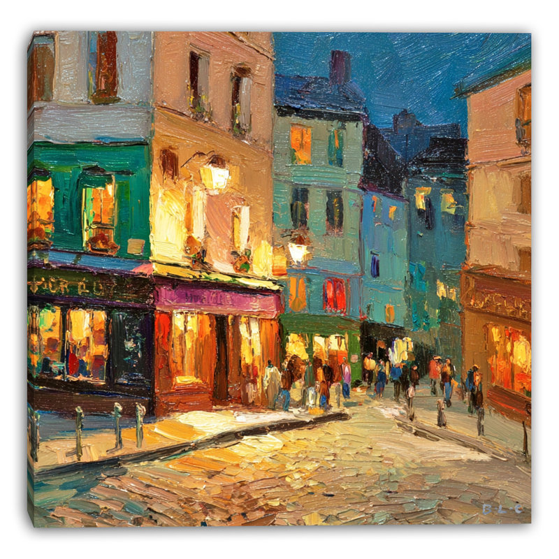 Art mural sur toile Montmartre, H 20 po x l 20 po