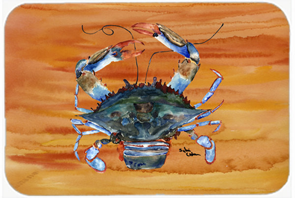 Crab Light Rectangle Orange Glass Cutting Board