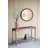 28.3x28.3" Round Wall Mirror with Pine Wood Frame