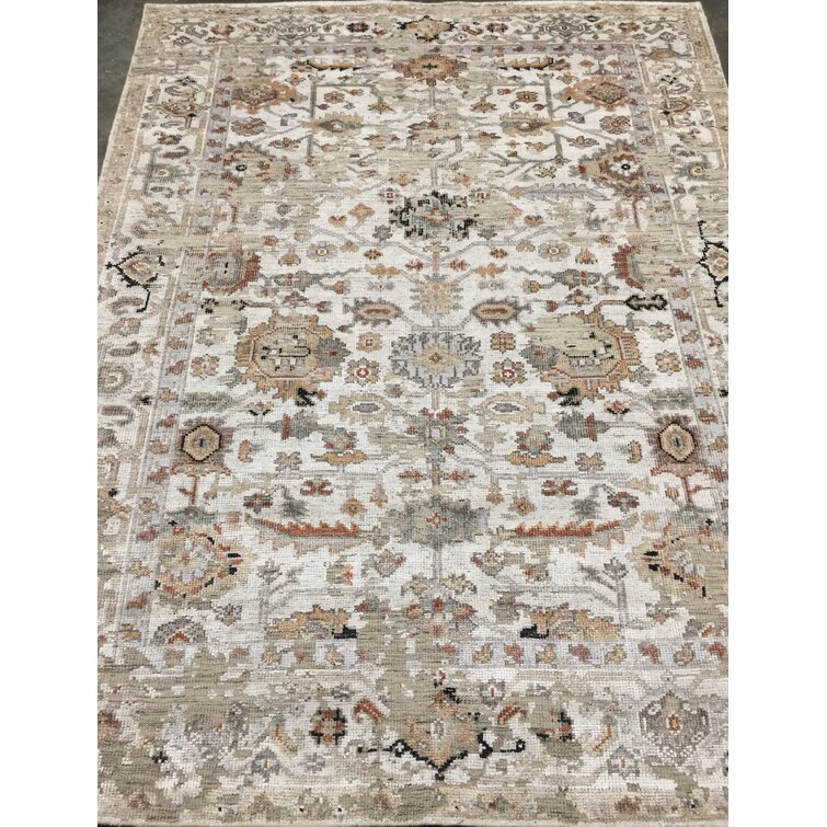 Bungalow Rose Hand Knotted Viscose Oriental Rug 