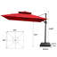 129'' X 129'' Square Cantilever Umbrella With Weight Base-131741502