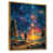 Toile avec cadre flottant or