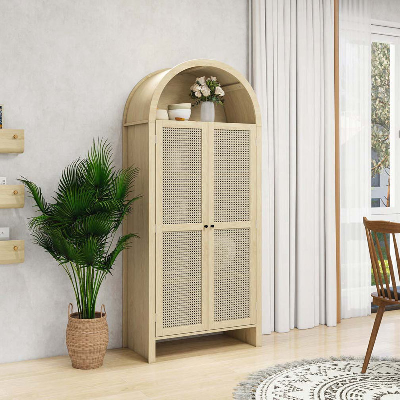 70.28" Tall Arched Kitchen Pantry