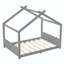 Lit de maison avec lattes de soutien, cadre de lit de maison en bois massif pour enfants, pas de sommier tapissier et structure d'ouverture-1990435141-1990435143