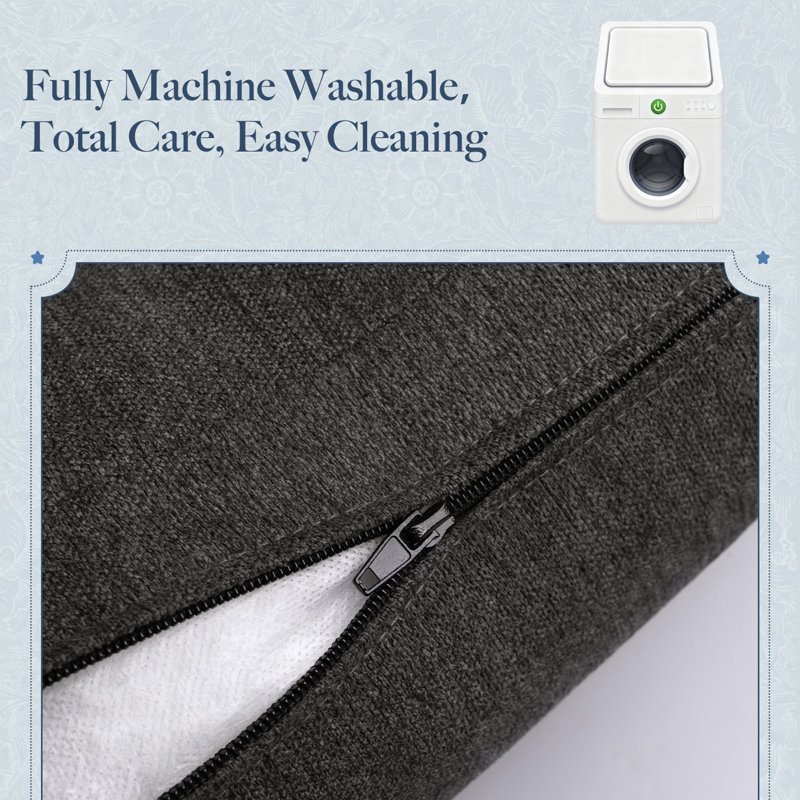 Canapé d'angle en L avec repose-pieds pour appartement, Mélange de polyester gris foncé