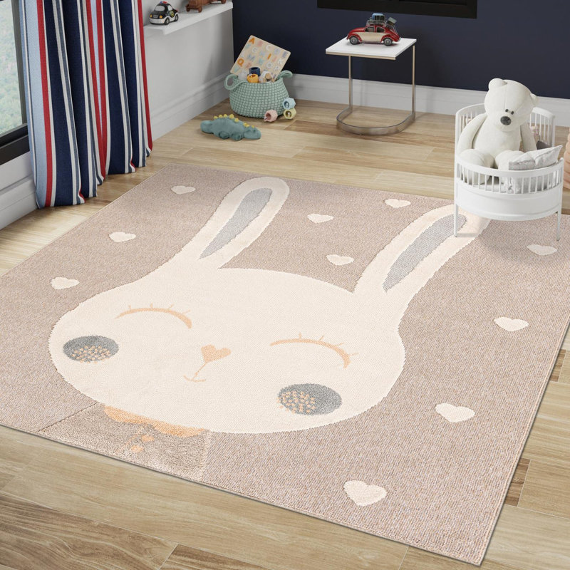 Tapis unique et fantaisiste pour enfants, Carré 7 pi 10 po