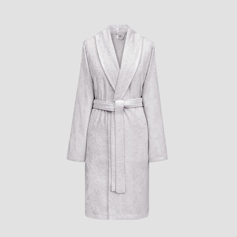 Eamon Cotton Blend Terry Cloth Girl/Woman+ Above Knee Bathrobe, L, Purple