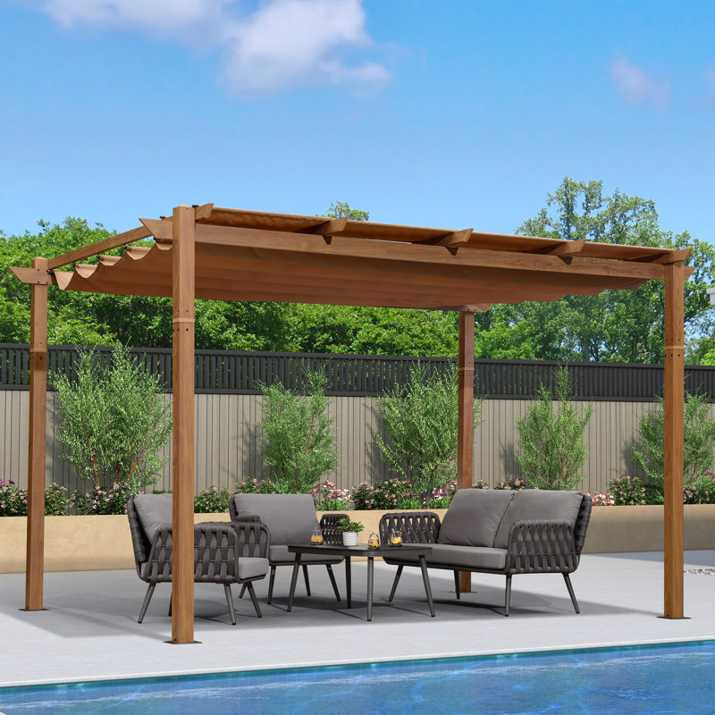 Wood Pergola, 13.1ftx 9.8ft