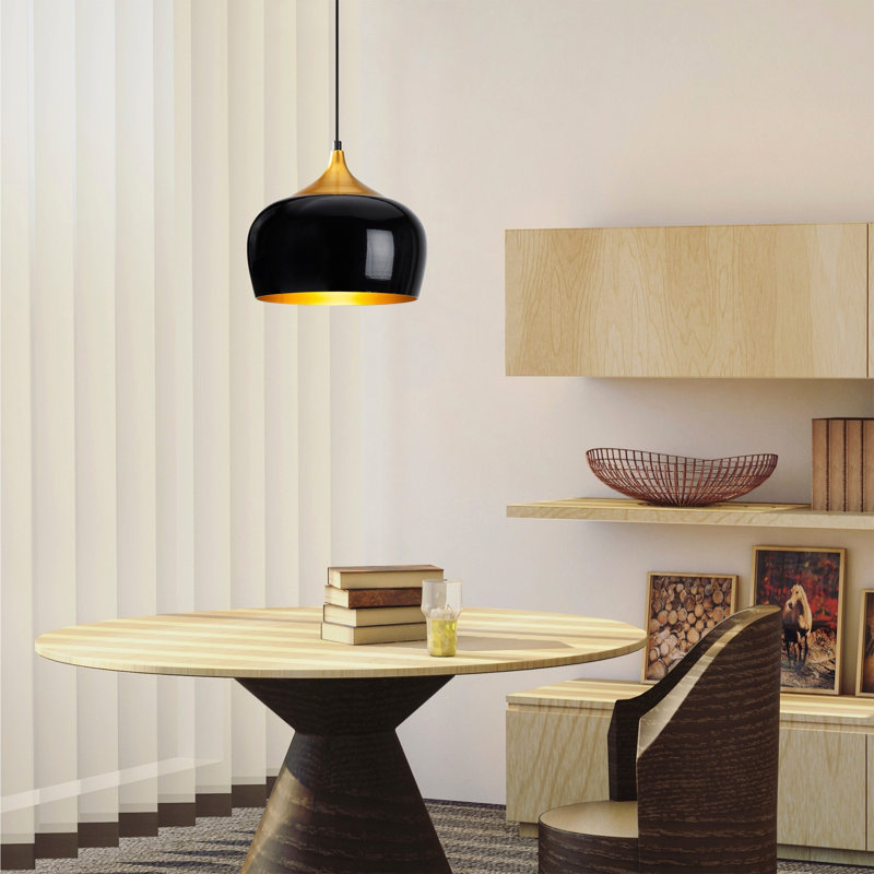 Luminaire suspendu en forme de dôme à 1 lumière Excalibur