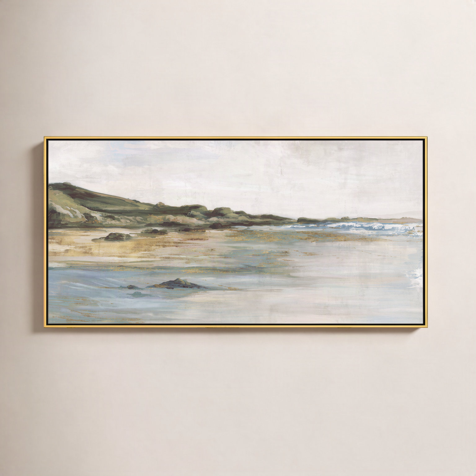 Cordoba "Tide's Edge" Print, 31.5" H x 61.5" W, Gold