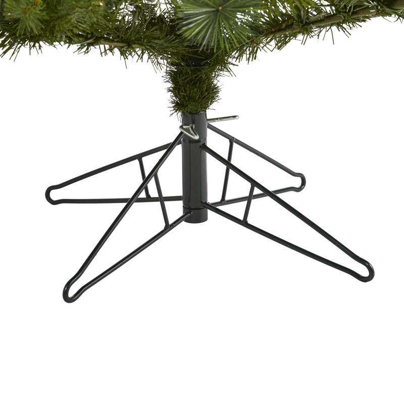 Arbre de Noël artificiel épinette vert avec lumières claires/blanches, H 6 pi