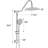 Dual Shower Head System With Adjustable Slide Bar - 10" Rain & Handheld Corrosion Brushed Nickel Wall Mounted Powerful Spray