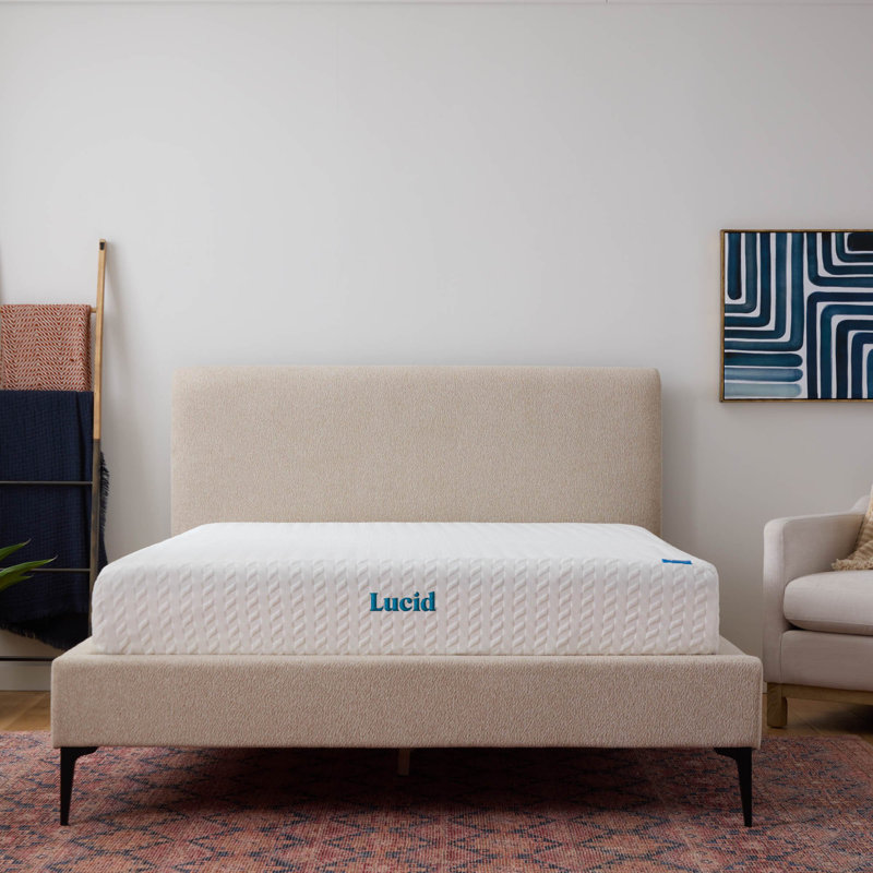 Matelas en mousse viscoélastique imprégnée de gel 10 po Lucid SureCool ™, Très grand lit, 10"